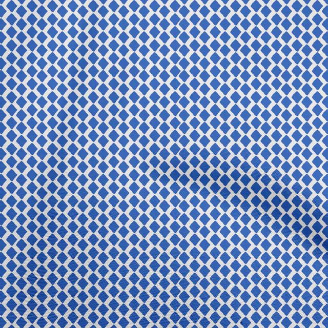 oneOone Cotton Poplin Blue Fabric Block Craft Projects Decor Fabric Printed By The Yard 56 Inch Wide-I4