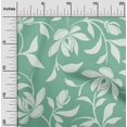 thumbnail image 2 of oneOone Polyester Spandex Light Mint Green Fabric Floral Magnolia Sewing Material Print Fabric By The Yard 56 Inch Wide, 2 of 4