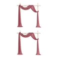 thumbnail image 4 of Ruiboury Wedding Arch Drapes Add Romantic Atmosphere With Wide Application Wedding Arch Draping Fabric Polyester Wedding Valance hawksbill turtle red 2Set, 4 of 6