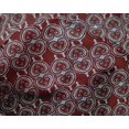 thumbnail image 4 of oneOone Silk Tabby Fabric Swirl Block Printed Fabric 1 Yard 42 Inch Wide, 4 of 4