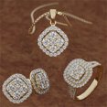 thumbnail image 2 of XZNGL Diamond Ring Ladies Fashion Diamond Ring Necklace Earrings Three-Piece Set, 2 of 8
