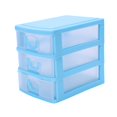 thumbnail image 2 of Mini Boîte de Rangement en Plastique Translucide de type Tiroir (Bleu 3 Couches), 2 of 5