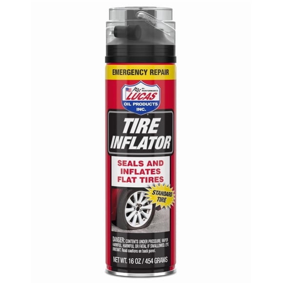 Lucas Oil Tire Sealant 11180 Use to Seal And Inflate Standard Flat Tire; 16 Ounce Bottle; With Hose Applicator
