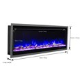 thumbnail image 4 of Commercial Series  Kennedy II  Smart Electric Fireplace, 60IN, Grey Frame, 4 of 6