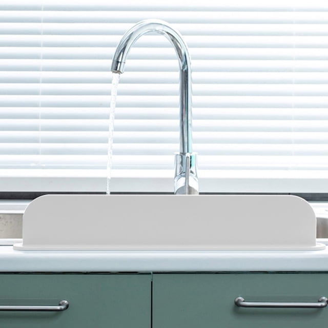 Silicone Kitchen Splash Guard 19.3X3.4X2In, Dishwasher-Safe Backsplash Baffle Prevents Water Spills, Reusable Sink Shield for Countertop