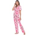thumbnail image 3 of White Mark Ensemble de Pyjama Tropical à Manches Courtes à Boutons pour Femmes, 3 of 6