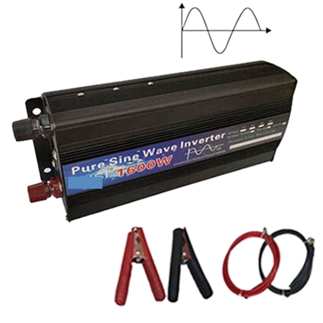Pure Sine Wave Inverter 1000W 1600W 2000W DC 12V / 24V 50Hz 60Hz Power Inverter Home Car Converter Solar Energy