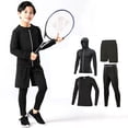 thumbnail image 1 of Girls Summer Outfits Base Layer Athletic Compression Running Pants Tights Baby Boy Clothes Black 12-13 Years, 1 of 4