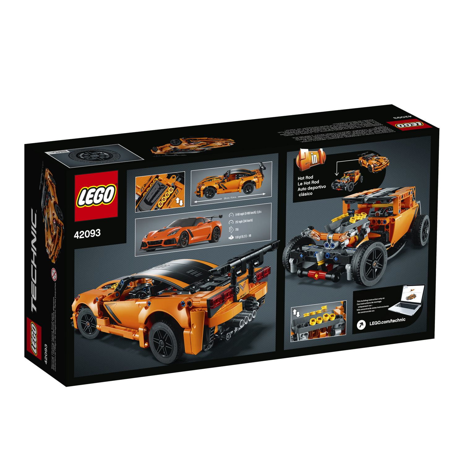 LEGO Technic Chevrolet Corvette ZR1 42093 Building Kit (579 Piece