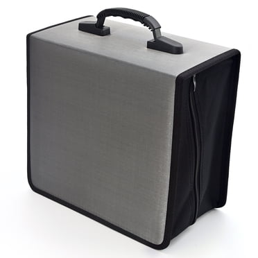 432 Capacity CD Case, Heavy Duty Nylon Gray DVD Disc Case Bag Holder Organizer Binder