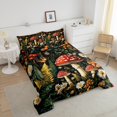 thumbnail image 4 of Erosebridal Red Mushroom Bedding Queen Comforter Set, Hippie Botanical Down Comforter, Daisy Floral Decor, Reversible 3pcs, 4 of 8