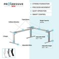 thumbnail image 2 of Progressive Desk Noyer Rôti, White Cadre Électrique Debout Bureau, 2 of 5