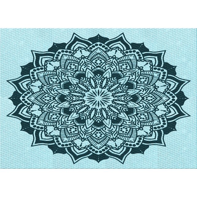 Ahgly Company Machine Washable Indoor Rectangle Transitional Electric Blue Area Rugs, 8' x 10'