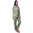 thumbnail image 3 of Moomaya Ensemble de Pyjama à Manches Courtes Imprimé pour Femmes Chemise de Nuit Boutonnée Imprimée, 3 of 6