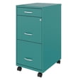 thumbnail image 1 of Pemberly Row 3 Drawers Vertical Turquoise Metal Filing Cabinet Pre-assembled, 1 of 5