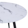 thumbnail image 2 of Contemporary Faux Marble Finish Round Coffee Table, 2 of 7