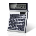Comix 12-Digits Desk Basic Calculator,Large LCD Display, Solar Battery Dual Power, Big Button, Home Office School Blue