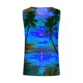 thumbnail image 5 of lSLJS Women Floral Printing Tank Round-Neck Sleeveless Block Tunic Tee Tops, Womens Tank Tops, 5 of 5