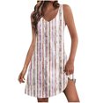 thumbnail image 2 of Ovzne Robes pour Femmes Robe Femme Décontractée avec Poches Robe d'Été Boho de Plage T-Shirts Robe Col en V Ample Robes de Vacances Imprimées Liquidation, 2 of 7