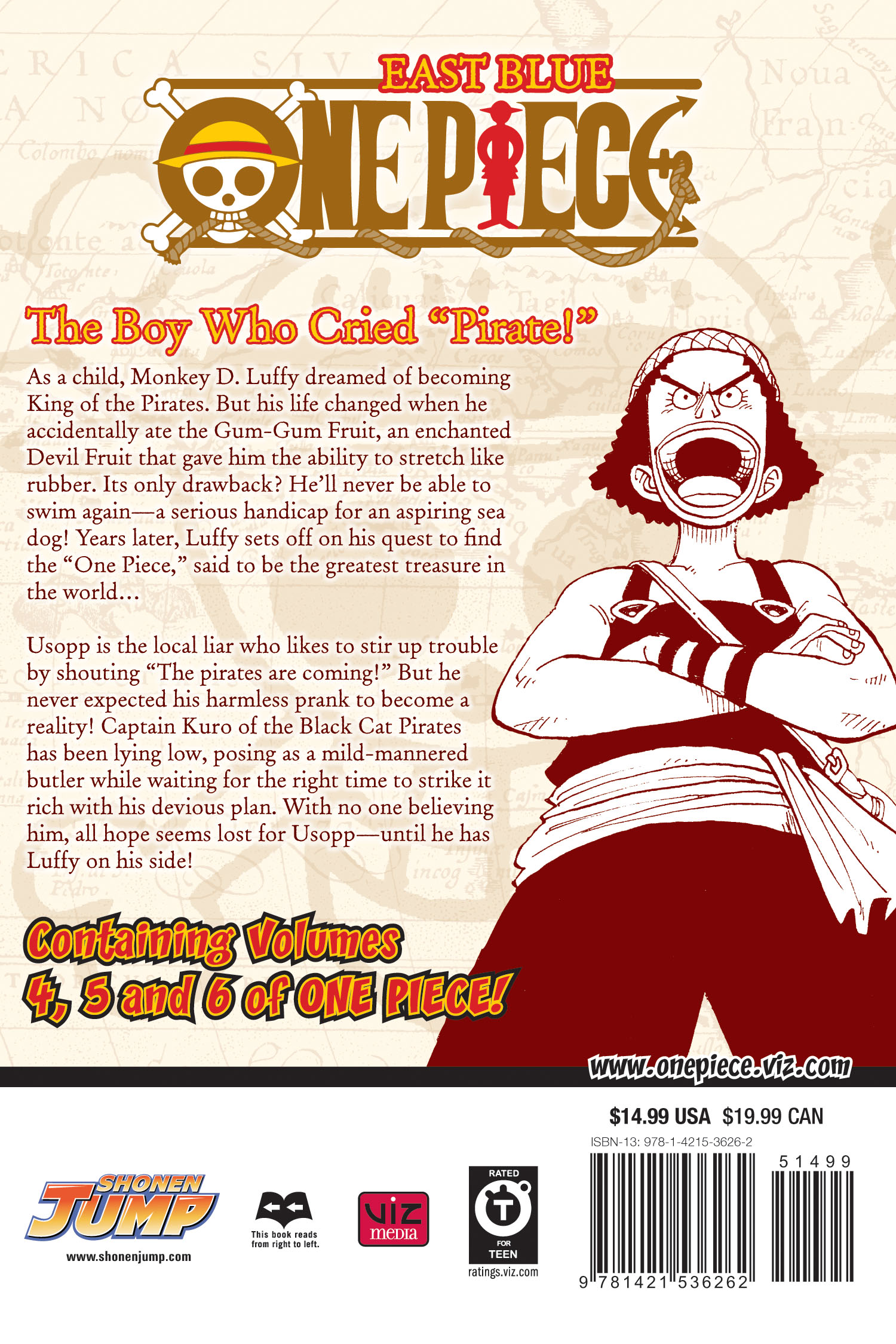 One Piece (Omnibus Edition), Vol. 2 : Comprend. 4, 5 & 6 (Tome 2)