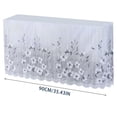 thumbnail image 2 of Floral Curtain for Air Conditioner Lightweight Polyester Design Ideal for Living Room Bedroom or Bathroom Décor Effective Windproof Covering Solution, 2 of 8