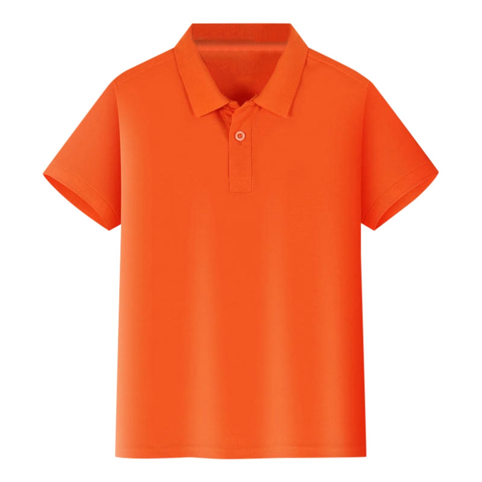 Hiiyo Kids Girls Short Sleeve Polo Shirt Children Solid Color Basic Unisex Polos