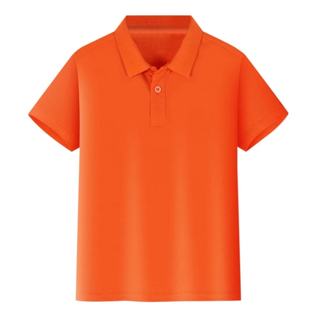 Hiiyo Kids Little Girls Short Sleeve Polo Shirt Children Solid Color Basic Unisex Polos