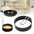 thumbnail image 1 of RRJ Stainless Steel Omelet Ring , Non Stick Pancake Egg Ring, Circular Omelet Maker Container With Handle, Iron Spray Coated Cooking Tool for Breakfast Kitchen, 1 of 5