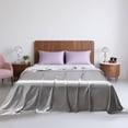 thumbnail image 4 of TopLLC Solid Color Ease Friendly Washable Sheets Luxurious Silk Bedding cloth Fabric bed sheet, 4 of 6