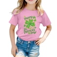 thumbnail image 1 of Ensemble de Pyjama Short pour Fille Haut pour Bébé Fille Enfant Filles Pâques Mignon Saint Pat Col Rond Manches Courtes T-Shirt Été Décontracté T-Shirt, 1 of 4