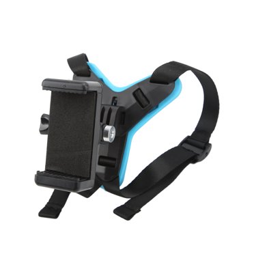 Helmet Chin Strap Mount Holder, Motorcycle Helmet Bracket With Phone Holder Horizontal Shooting Anti Skid For Phone For Sports Camera Black,Blue