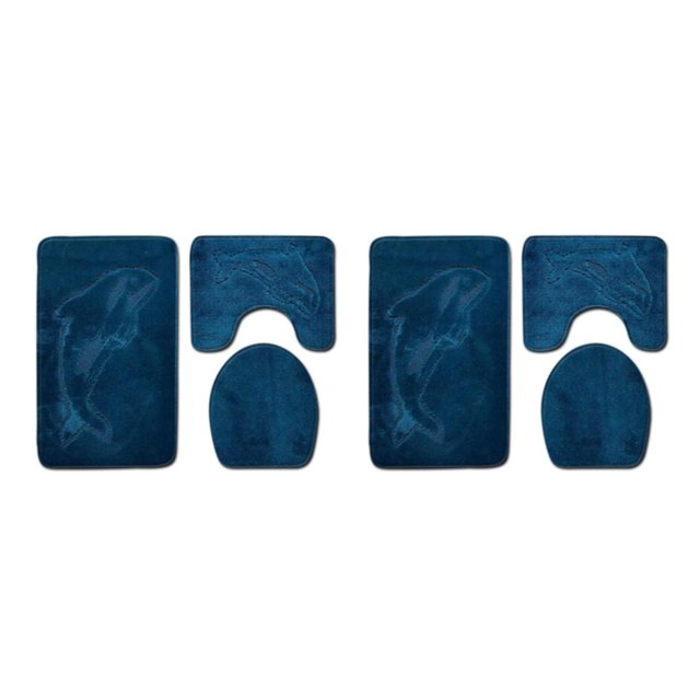 Baohd 3pieces Multi-functional Non-Slip Chenille Bath Rug Any Bathroom Eco-friendly PJ210611-B008 2Set