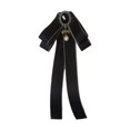 thumbnail image 3 of KLKCMS Bowknot Brooch Pin Collar Elegant Ribbon Brooches Ribbon Bow Tie Brooch Neck Tie Black, 3 of 9