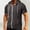 Dark Gray, variant on Men's Casual Short Sleeve Hoodie, Lightweight Polyester Pullover with Turn-Down Collar for Daily Wear