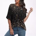 thumbnail image 4 of Pisexur Hauts pour Femmes Mode Décontractée Manches Courtes Col Rond T-Shirts Confortables Amples à Imprimé Floral Blouses Printemps Été Hauts Élégants à Imprimé Graphique Grande Taille Sorties S-5TG, 4 of 7