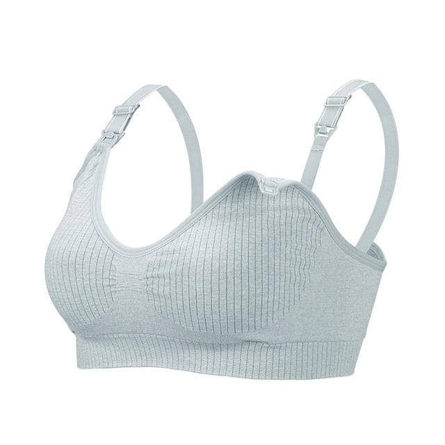 Women‘s Bra Wireless Maternity Seamless Front Buckle Breastfeeding Bra With Pads