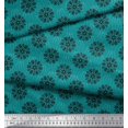 thumbnail image 2 of Soimoi Rayon Fabric Dot & Snowflake Artistic Fabric Prints By Yard 42 Inch Wide, 2 of 3