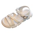 thumbnail image 1 of B91xZ Sandales pour Filles Ballerines Chaussures Enfants, Beige 2.5, 1 of 4