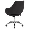 thumbnail image 2 of Madrid Home and Office Upholstered Mid-Back Chair in Black Leather, 2 of 8
