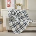 thumbnail image 4 of Mainstays velvet plush throw,size 50X60",plaid print pattern., 4 of 5