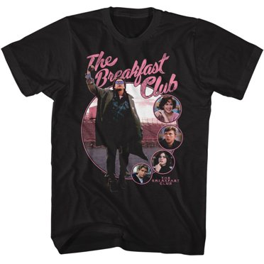 Breakfast Club Character Circles Black Adult T-Shirt Xl
