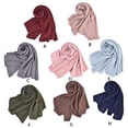 thumbnail image 4 of Youkk Classic And Fashionable Solid Color Scarf For Women Any Occasion R Single Color And Pleated Scarf dark blue, 4 of 6
