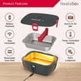 thumbnail image 3 of HeatsBox Go Portable Electric Lunch Box - Leakproof, Battery Powered, Self Heating, App Control, Reusable Inner Dish; Ideal for School, Work, Gym, Car, Outdoors, 3 of 11
