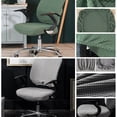 thumbnail image 4 of kurtrusly Chair Cover Slipcover Stretch Seat Computer Protection Set Anti-Dirty Thicken Solid Home Wedding Universal Decoration Dark Green/Backrest 1Set, 4 of 6
