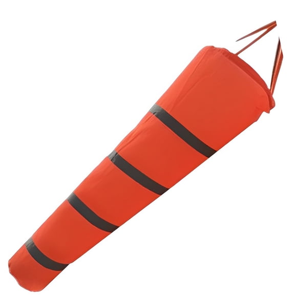 Maoww 80CM Outdoor Windsock Bag Stop Wind Measurement Hanging Weather Vane Reflective Belt Wind Toy Wind Vine Red 0.8m