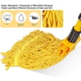 thumbnail image 2 of Commercial Mop, Looped-End String Industrial Mop, Heavy Duty Mops with 2 String Mop Heads for Floor Cleaning, Blue/Yellow, 2 of 5