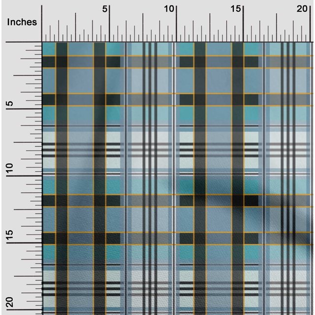 oneOone Polyester Lycra Fabric Madras Check Print Sewing Fabric BTY 56 Inch Wide