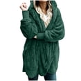 thumbnail image 4 of Fiogavroetic Women's Oversized Open Front Hooded Draped Pockets Cardigan Coat, 4 of 5