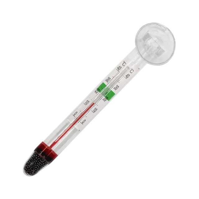 Thermomètre d'Aquarium en Verre Submersible pour Aquarium avec Ventouse pour Mesurer la Température de l'Eau