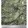 thumbnail image 1 of Soimoi Gray Heavy Canvas Fabric Leopard & Snake Animal Skin Print Sewing Fabric Yard 58 Inch Wide, 1 of 3